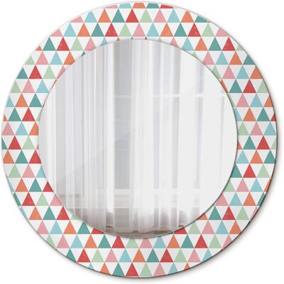 Tulup Nowoczesne Lustro Okrągłe Geometryczny wzór 50cm Tulup Nowoczesne Lustro Okrągłe Geometryczny wzór 50cm