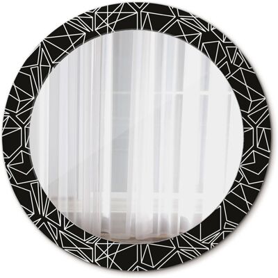 Tulup Nowoczesne Lustro Okrągłe Geometryczny wzór 70cm Tulup Nowoczesne Lustro Okrągłe Geometryczny wzór 70cm