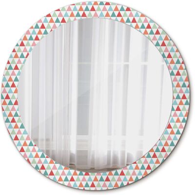Tulup Nowoczesne Lustro Okrągłe Geometryczny wzór 80cm Tulup Nowoczesne Lustro Okrągłe Geometryczny wzór 80cm