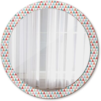 Tulup Nowoczesne Lustro Okrągłe Geometryczny wzór 90cm Tulup Nowoczesne Lustro Okrągłe Geometryczny wzór 90cm