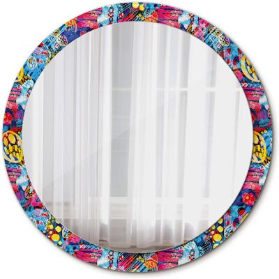 Kolorowe okrągłe lustro dekoracyjne 100cm - Lustro Dekoracyjne Kolorowe okrągłe lustro dekoracyjne 100cm - Lustro Dekoracyjne