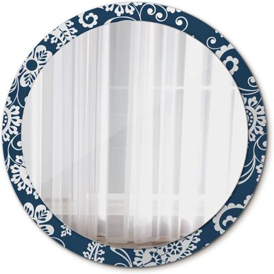 Tulup Nowoczesne Lustro Okrągłe Kompozycja Paisley 100cm Tulup Nowoczesne Lustro Okrągłe Kompozycja Paisley 100cm