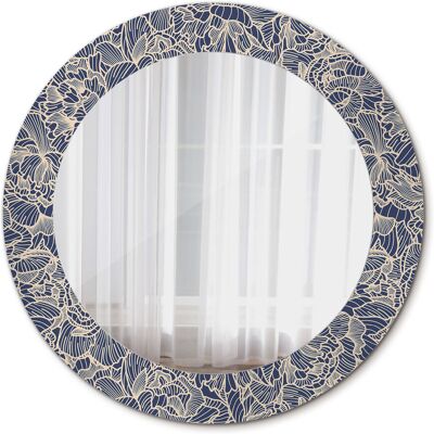 Tulup Nowoczesne Lustro Okrągłe Kwiaty 60cm Tulup Nowoczesne Lustro Okrągłe Kwiaty 60cm