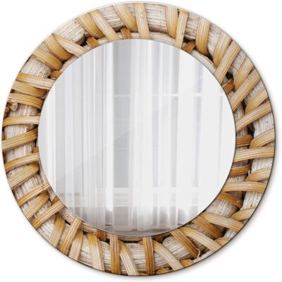 Tulup Nowoczesne Lustro Okrągłe Plecionka 50cm Tulup Nowoczesne Lustro Okrągłe Plecionka 50cm