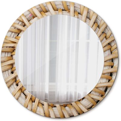 Tulup Nowoczesne Lustro Okrągłe Plecionka 60cm Tulup Nowoczesne Lustro Okrągłe Plecionka 60cm