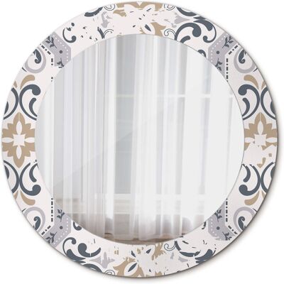 Tulup Nowoczesne Lustro Okrągłe Płytki retro 60cm Tulup Nowoczesne Lustro Okrągłe Płytki retro 60cm