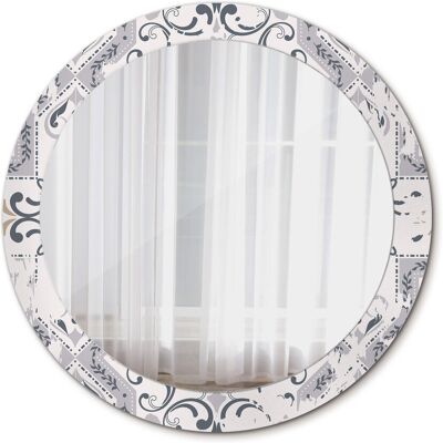 Tulup Nowoczesne Lustro Okrągłe Płytki retro 80cm Tulup Nowoczesne Lustro Okrągłe Płytki retro 80cm