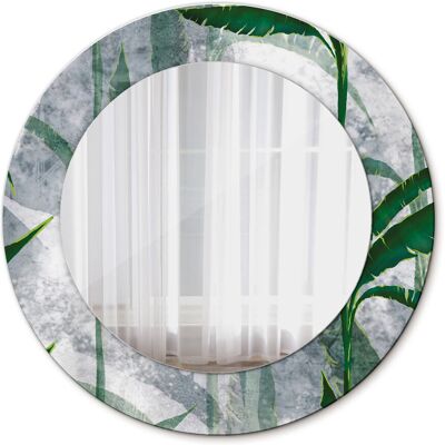 Tulup Nowoczesne Lustro Okrągłe Tropikalne liście 50cm Tulup Nowoczesne Lustro Okrągłe Tropikalne liście 50cm