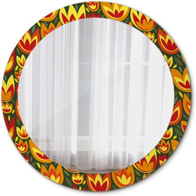 Tulup Nowoczesne Lustro Okrągłe Tulipany retro 80cm Tulup Nowoczesne Lustro Okrągłe Tulipany retro 80cm