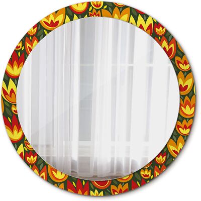 Tulup Nowoczesne Lustro Okrągłe Tulipany retro 90cm Tulup Nowoczesne Lustro Okrągłe Tulipany retro 90cm