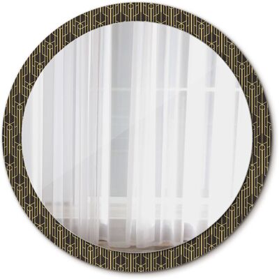 Tulup Nowoczesne Lustro Okrągłe Vintage geometria 100cm Tulup Nowoczesne Lustro Okrągłe Vintage geometria 100cm
