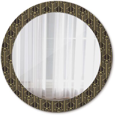 Tulup Nowoczesne Lustro Okrągłe Vintage geometria 70cm Tulup Nowoczesne Lustro Okrągłe Vintage geometria 70cm