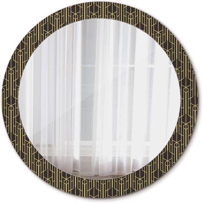 Tulup Nowoczesne Lustro Okrągłe Vintage geometria 80cm Tulup Nowoczesne Lustro Okrągłe Vintage geometria 80cm