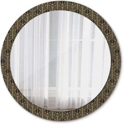 Tulup Nowoczesne Lustro Okrągłe Vintage geometria 90cm Tulup Nowoczesne Lustro Okrągłe Vintage geometria 90cm