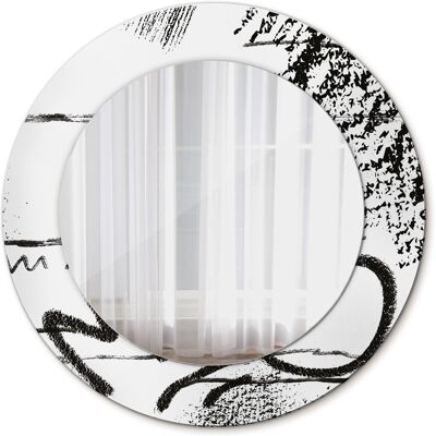 Tulup Nowoczesne Lustro w ramie Wzór graffiti 50cm Tulup Nowoczesne Lustro w ramie Wzór graffiti 50cm