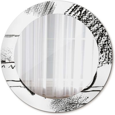 Tulup Nowoczesne Lustro w ramie Wzór graffiti 60cm Tulup Nowoczesne Lustro w ramie Wzór graffiti 60cm