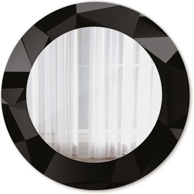 Tulup Nowoczesne Okrągłe Lustro Abstrakcyjna czerń 50cm Tulup Nowoczesne Okrągłe Lustro Abstrakcyjna czerń 50cm