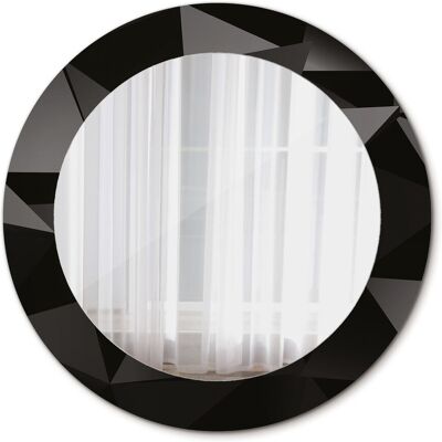 Tulup Nowoczesne Okrągłe Lustro Abstrakcyjna czerń 60cm Tulup Nowoczesne Okrągłe Lustro Abstrakcyjna czerń 60cm