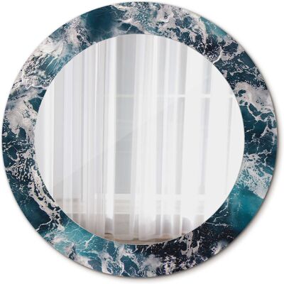 Tulup Nowoczesne Okrągłe Lustro Burzliwe morze 60cm Tulup Nowoczesne Okrągłe Lustro Burzliwe morze 60cm