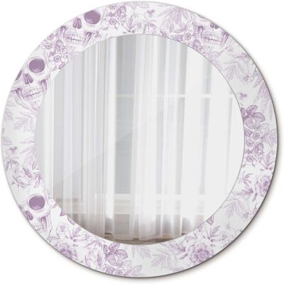 Tulup Okrągłe Lustro do Salonu Ścienne Czaszki 60cm Tulup Okrągłe Lustro do Salonu Ścienne Czaszki 60cm