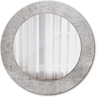 Tulup Okrągłe Lustro do Salonu Ścienne Szary beton 50cm Tulup Okrągłe Lustro do Salonu Ścienne Szary beton 50cm