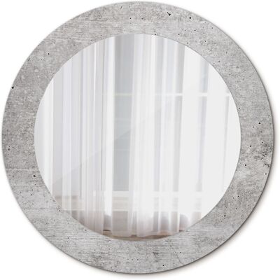 Tulup Okrągłe Lustro do Salonu Ścienne Szary beton 60cm Tulup Okrągłe Lustro do Salonu Ścienne Szary beton 60cm