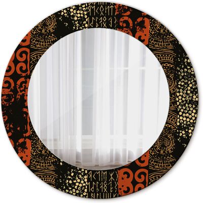 Tulup Okrągłe Lustro Grunge wzór 50cm Tulup Okrągłe Lustro Grunge wzór 50cm