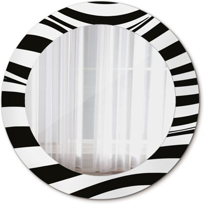 Tulup Okrągłe Lustro Łazienkowe Abstrakcyjna fala 60cm Tulup Okrągłe Lustro Łazienkowe Abstrakcyjna fala 60cm