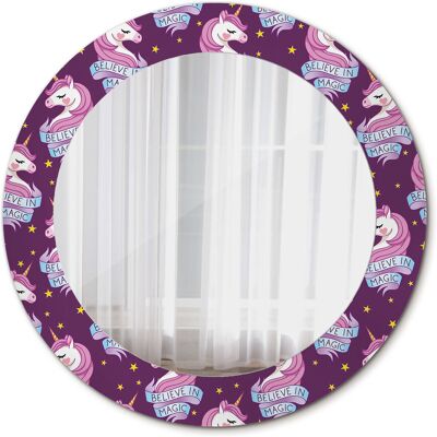 Tulup Okrągłe Lustro Łazienkowe Jednorożec gwiazdy 60cm Tulup Okrągłe Lustro Łazienkowe Jednorożec gwiazdy 60cm
