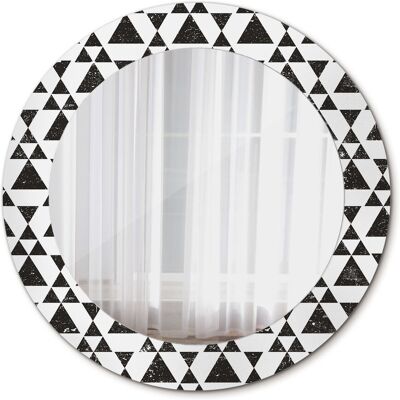 Tulup Okrągłe Lustro Łazienkowe Trójkąty geometria 60cm Tulup Okrągłe Lustro Łazienkowe Trójkąty geometria 60cm