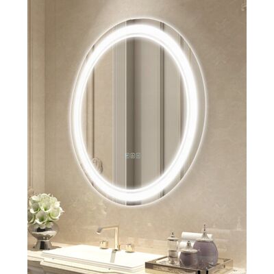 Vevor Okrągłe lustro led do łazienki 60 cm z podświetleniem i funkcją anti-fog Vevor Okrągłe lustro led do łazienki 60 cm z podświetleniem i funkcją anti-fog