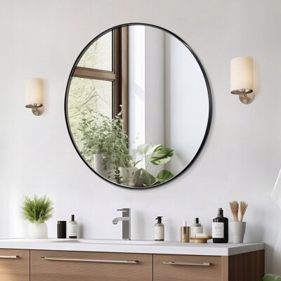 Vevor Okrągłe lustro ścienne 76 cm z aluminiową ramą Vevor Okrągłe lustro ścienne 76 cm z aluminiową ramą