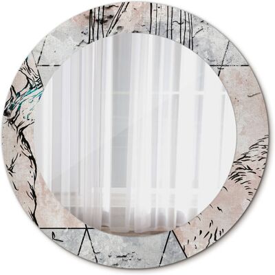 Tulup Okrągłe Lustro Ścienne Abstrakcja zwierzęta 60cm Tulup Okrągłe Lustro Ścienne Abstrakcja zwierzęta 60cm