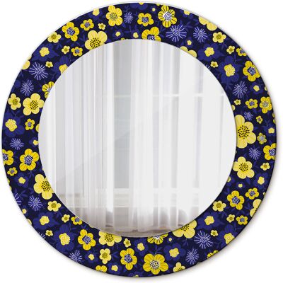 Tulup Okrągłe Lustro Ścienne Małe kwiatki 50cm Tulup Okrągłe Lustro Ścienne Małe kwiatki 50cm