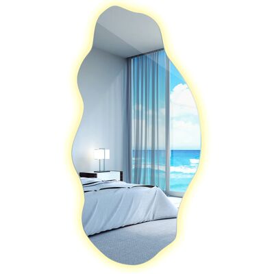 Coloray Ozdobne Lustro Łazienkowe LED Nieregularne Premium Gotowe do montażu 45x90 cm Coloray Ozdobne Lustro Łazienkowe LED Nieregularne Premium Gotowe do montażu 45x90 cm
