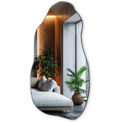 Tulup Ozdobne Lustro Ścienne Premium o Nieregularnym kształcie Do Łazienki Sypialni Przedpokoju - 50 cm x 100 cm Tulup Ozdobne Lustro Ścienne Premium o Nieregularnym kształcie Do Łazienki Sypialni Przedpokoju - 50 cm x 100 cm