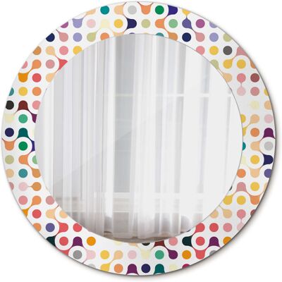 Tulup Piękne Lustro Koło Pop art kropki 60cm Tulup Piękne Lustro Koło Pop art kropki 60cm