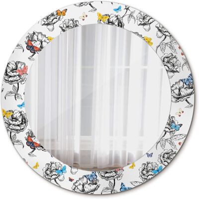 Tulup Piękne Lustro Ścienne Koło Kolorowe motyle 60cm Tulup Piękne Lustro Ścienne Koło Kolorowe motyle 60cm