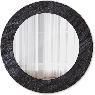 Tulup Piękne Lustro Ścienne OkrągłeCzarny kamień 50cm Tulup Piękne Lustro Ścienne OkrągłeCzarny kamień 50cm