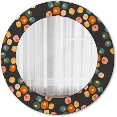 Tulup Piękne Lustro Ścienne OkrągłeKropki kwiatów 50cm Tulup Piękne Lustro Ścienne OkrągłeKropki kwiatów 50cm