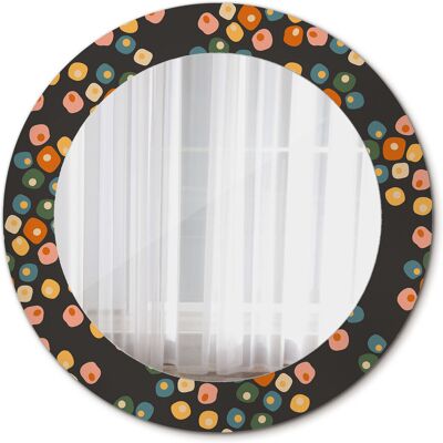 Tulup Piękne Lustro Ścienne OkrągłeKropki kwiatów 60cm Tulup Piękne Lustro Ścienne OkrągłeKropki kwiatów 60cm