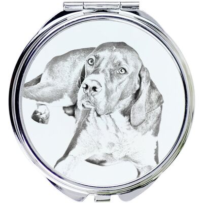 Pointer I - lusterko kieszonkowe z psem, personalizowane lusterko do torebki, kompaktowe lusterko z nadrukiem marki Art-Dog Pointer I - lusterko kieszonkowe z psem, personalizowane lusterko do torebki, kompaktowe lusterko z nadrukiem marki Art-Dog