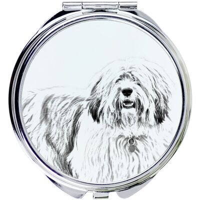 Polski owczarek nizinny, PON - lusterko kieszonkowe z psem, personalizowane lusterko do torebki, kompaktowe lusterko z nadrukiem marki Art-Dog Polski owczarek nizinny, PON - lusterko kieszonkowe z psem, personalizowane lusterko do torebki, kompaktowe lusterko z nadrukiem marki Art-Dog