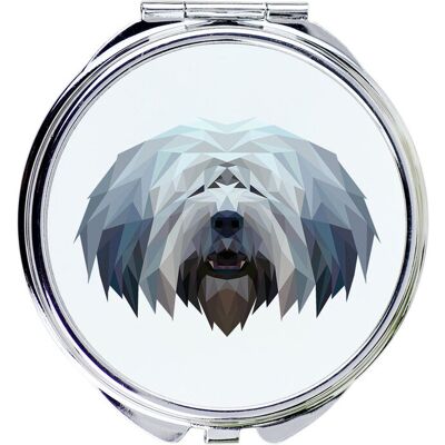Polski owczarek nizinny, PON -lusterko ze zdjęciem i napisem geometryczne marki Art-Dog Polski owczarek nizinny, PON -lusterko ze zdjęciem i napisem geometryczne marki Art-Dog