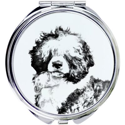 Portugalski pies dowodny - lusterko kieszonkowe z psem, personalizowane lusterko do torebki, kompaktowe lusterko z nadrukiem marki Art-Dog Portugalski pies dowodny - lusterko kieszonkowe z psem, personalizowane lusterko do torebki, kompaktowe lusterko z nadrukiem marki Art-Dog