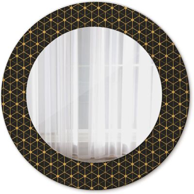 Tulup Ścienne Lustro Koło Geometria sześciokątna 50cm Tulup Ścienne Lustro Koło Geometria sześciokątna 50cm