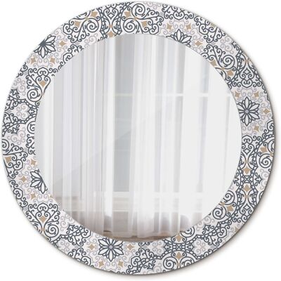 Tulup Ścienne Lustro Koło Geometryczne ornamenty 60cm Tulup Ścienne Lustro Koło Geometryczne ornamenty 60cm