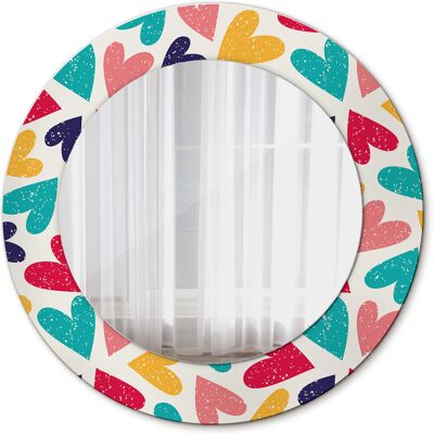 Tulup Ścienne Lustro Rama Glamour Kolorowe serca 50cm Tulup Ścienne Lustro Rama Glamour Kolorowe serca 50cm