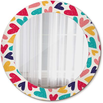 Tulup Ścienne Lustro Rama Glamour Kolorowe serca 60cm Tulup Ścienne Lustro Rama Glamour Kolorowe serca 60cm
