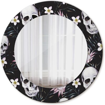 Tulup Ścienne Lustro Rama Glamour Kwiaty czaszki 50cm Tulup Ścienne Lustro Rama Glamour Kwiaty czaszki 50cm
